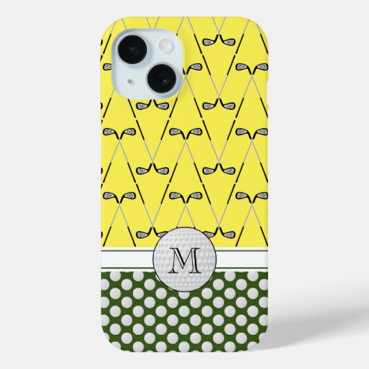 Monogramm-Golfmuster Case-Mate iPhone Hülle (Rückseite)