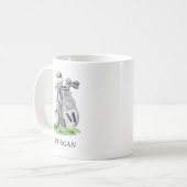 Monogramm-Golftasche Kaffeetasse (Vorderseite Links)