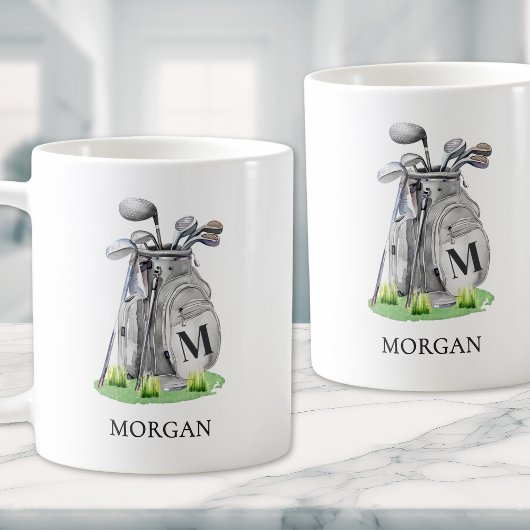 Monogramm-Golftasche Kaffeetasse