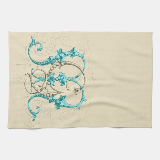 Monogramm GR. MG Küchentuch (Horizontal)