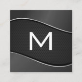 Monogramm | Gradient Background Mesh Quadratische Visitenkarte (Vorderseite)