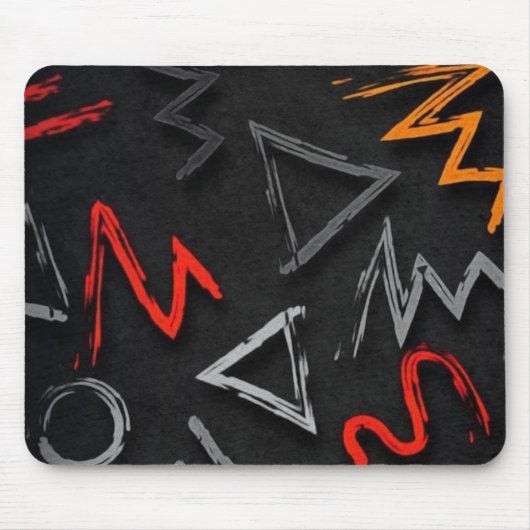 Monogramm Graffiti Mousepad (Vorne)