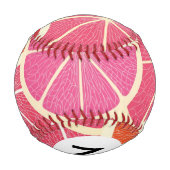 Monogramm Grapefruit Vintage-Hintergrund Baseball (Rückseite)