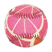 Monogramm Grapefruit Vintage-Hintergrund Baseball (Vorderseite)