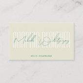 Monogramm GRAPHIKDESIGNER moderne Schrift Visitenkarte (Vorderseite)