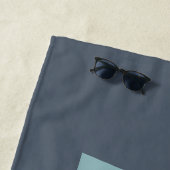 Monogramm Grau Blau Personalisiert Strandtuch (Beispiel)