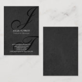 Monogramm Grau-Einzigartig Visitenkarte (Vorne/Hinten)