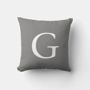 Monogramm Grau Kissen
