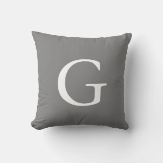 Monogramm Grau Kissen