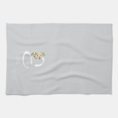 Monogramm Grau Küchentuch Einzugsgeschenk (Horizontal)