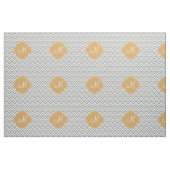 Monogramm, grau und weiß, Zickzack mit goldfarbene Stoff (Fat Quarter (45,7 x 55,9 cm))