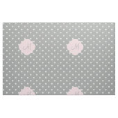 Monogramm, grau, weiß und pastellrosa Polka-Dot Stoff (Fat Quarter (45,7 x 55,9 cm))