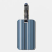 Monogramm graublaue Streifen Gepäckanhänger (Rückseite vertikal)