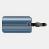 Monogramm graublaue Streifen Gepäckanhänger (Rückseite horizontal)