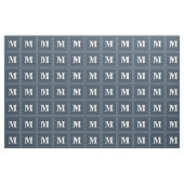 Monogramm graublaue Streifen Stoff (Fat Quarter (45,7 x 55,9 cm))