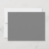 Monogramm Graue Elegante Umrandung Mitteilungskarte (Rückseite)
