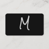 Monogramm, graue Hand geschrieben Visitenkarte (Rückseite)