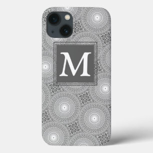 Monogramm graue Kreise Muster Case-Mate iPhone cas Hülle