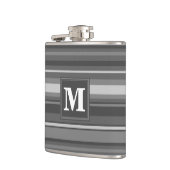 Monogramm graue Streifen Flachmann (Links)