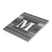 Monogramm graue Streifen Fliese (Seite)