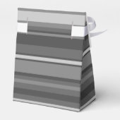 Monogramm graue Streifen Geschenkschachtel (Rückseite)
