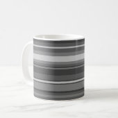 Monogramm graue Streifen Kaffeetasse (Vorderseite Links)