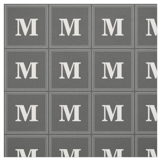 Monogramm graue Streifen Stoff (Muster)
