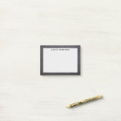 Monogramm-graue Zwischenablage Post-it Klebezettel (Auf Schreibtisch)