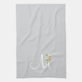 Monogramm-Graues Küchentuch als Einzugsgeschenk (Vertikal)