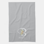 Monogramm-Graues Küchentuch als Einzugsgeschenk (Vertikal)