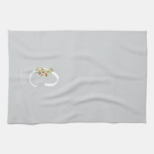 Monogramm Graues Küchentuch als Einzugsgeschenk (Horizontal)