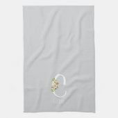 Monogramm Graues Küchentuch als Einzugsgeschenk (Vertikal)