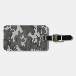 Monogramm Gray Military Camouflage Camouflage Gepäckanhänger
