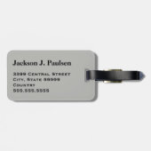 Monogramm Gray Military Camouflage Camouflage Gepäckanhänger (Rückseite horizontal)