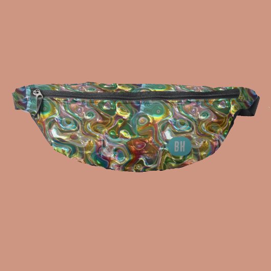 Monogramm Groovy Sixties psychedelisch Bauchtasche