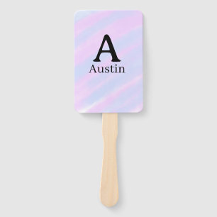 Monogramm Großbuchstabe männlich Name lila Pastell Fächer