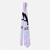 Monogramm Großbuchstabe männlich Name lila Pastell Krawatte (Rückseite)