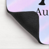 Monogramm Großbuchstabe männlich Name lila Pastell Mousepad (Ecke)