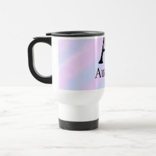 Monogramm Großbuchstabe männlich Name lila Pastell Reisebecher