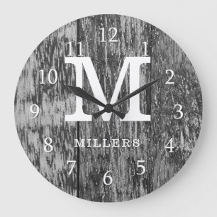 Monogramm Große Wanduhr