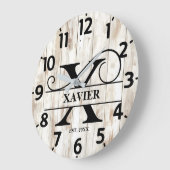 Monogramm Große Wanduhr (Winkel)