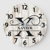 Monogramm Große Wanduhr (Vorderseite)