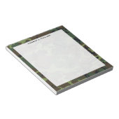 Monogramm Grün, Braun, Schwarz Tarnmuster Notizblock (angewinkelt)