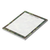Monogramm Grün, Braun, Schwarz Tarnmuster Notizblock (Rotiert)