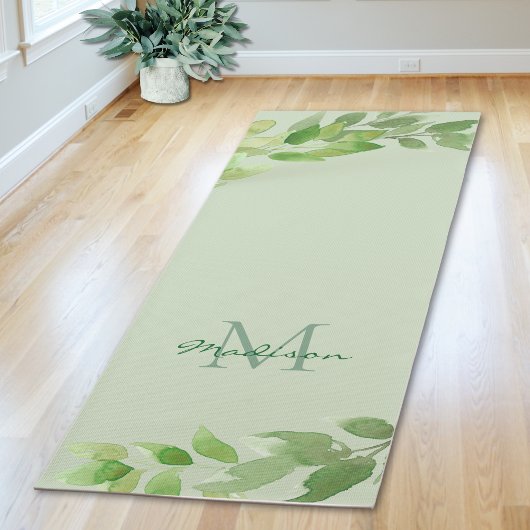 Monogramm grün yogamatte