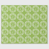 Monogramm-Grünbuch Geschenkpapier (Flach)