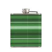 Monogramm grüne Streifen Flachmann (Rückseite)