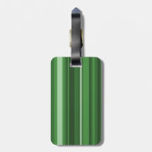 Monogramm grüne Streifen Gepäckanhänger (Rückseite vertikal)