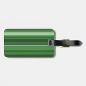 Monogramm grüne Streifen Gepäckanhänger (Rückseite horizontal)