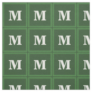 Monogramm grüne Streifen Stoff